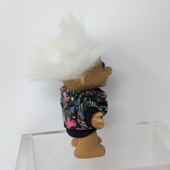 Vintage RUSS Troll Doll with Shirt and Short White Hair - Picture 6 of 15